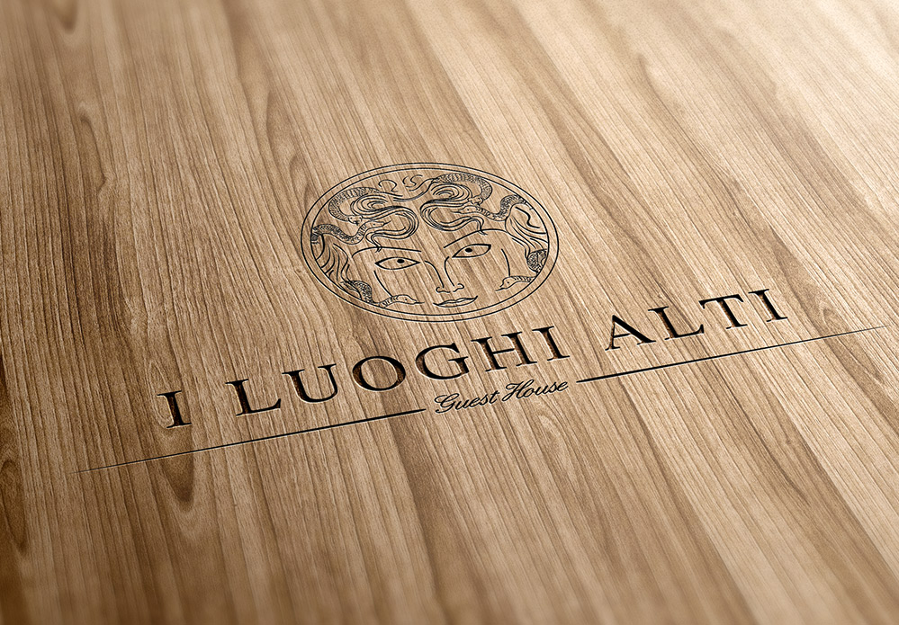 Logo House Rental - Creazione logo Roma I Luoghi Alti - Creazione logo ispirato alla Dea Giunone, divinità del luogo.