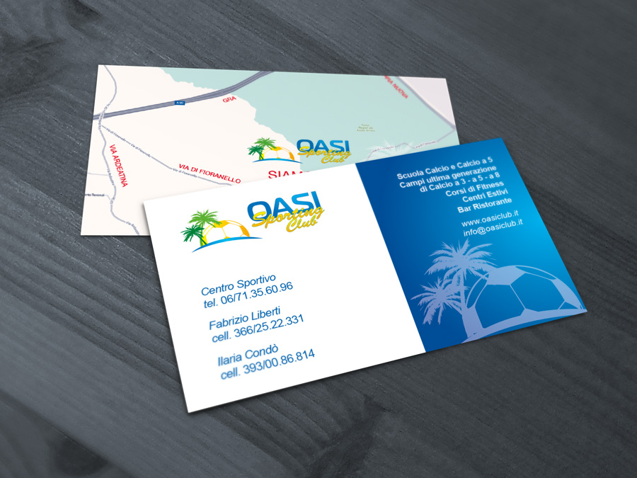 BIGLIETTO DA VISITA CENTRO SPORTIVO Studio grafico, web agency